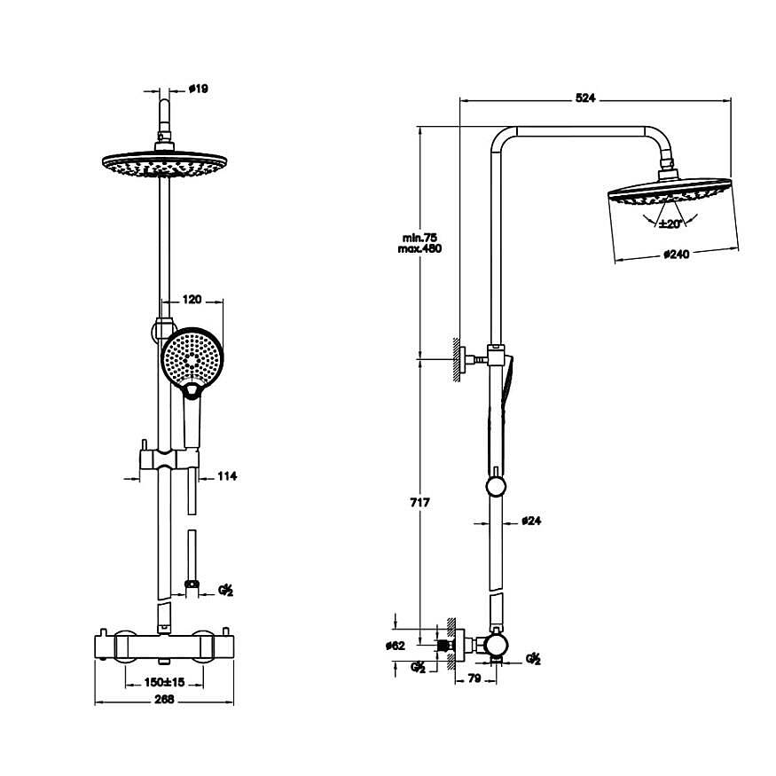 Artema AquaHeat Bliss 240 2F Duş Sistemi A47205 - 4