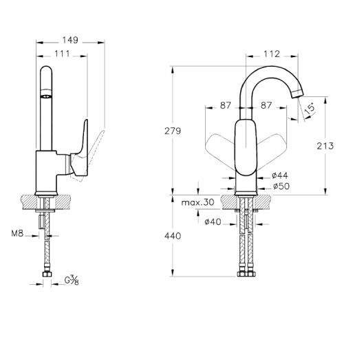 Artema X-Line Döner Borulu Lavabo Bataryası A42402 - 2