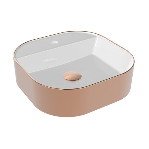 Bien Banyo Flame Gövde Üstü Lavabo 44 cm Rose Gold Kaplama