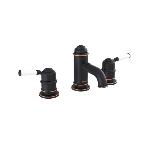 Bocchi Burlington Üç Delikli Lavabo Bataryası Antik Siyah - 1