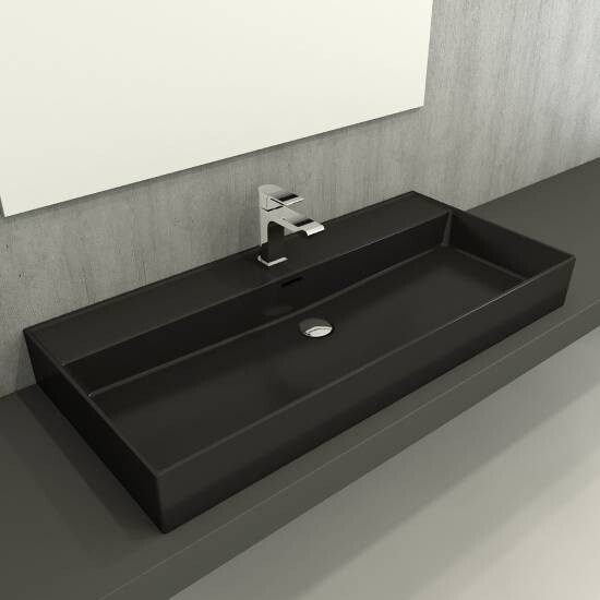 Bocchi - Bocchi Milano Lavabo 100 cm Mat Siyah