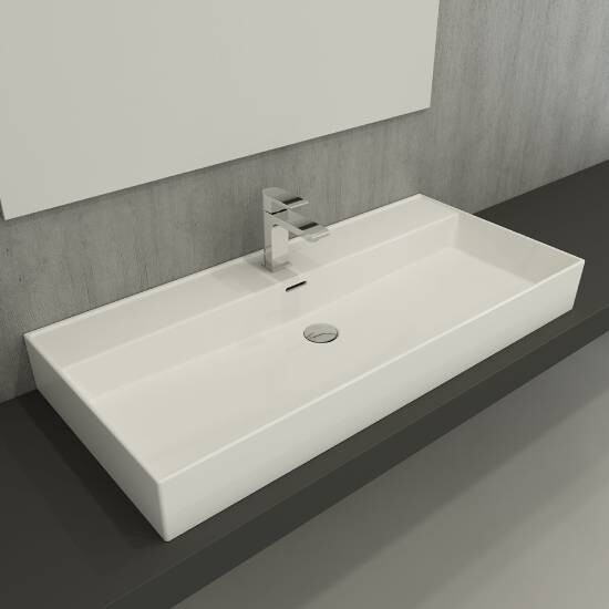 Bocchi Milano Lavabo 100 cm Parlak Beyaz