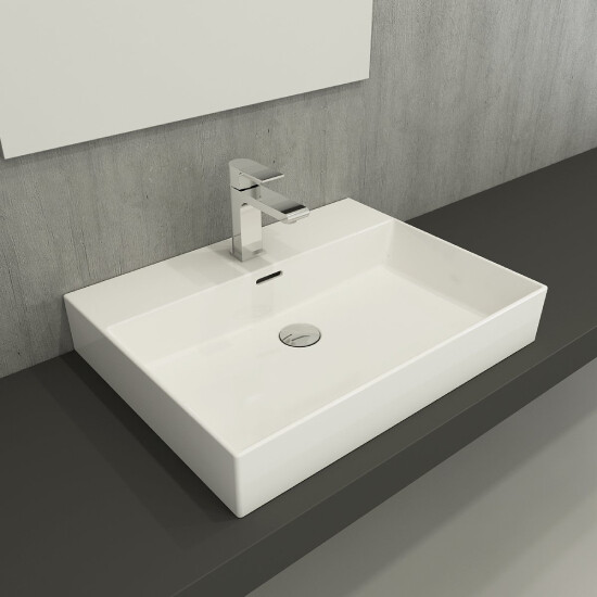 Bocchi - Bocchi Milano Lavabo 60 cm Parlak Beyaz