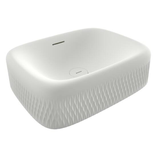 Bocchi New Age Tezgah Üstü Lavabo 55 cm Mat Beyaz - 1