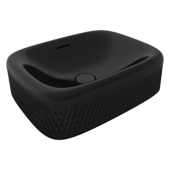 Bocchi New Age Tezgah Üstü Lavabo 55 cm Parlak Siyah - 1