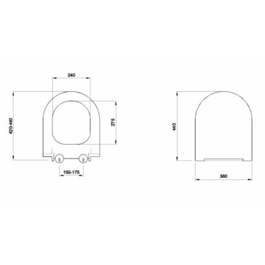 Bocchi Pure Slim Klozet Kapağı Parlak Beyaz - 2