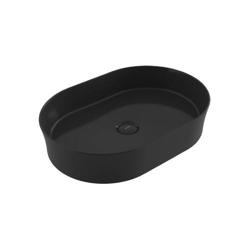 Bocchi Sottile Slim Line Çanak Lavabo 55 cm Parlak Siyah - 1