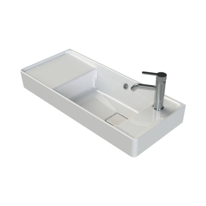 Cerastyle Sharp Etajerli Lavabo 80x35 cm - 1