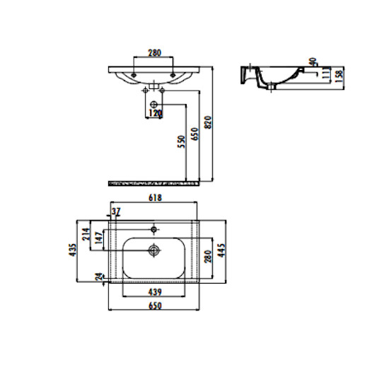 Creavit Eksen Lavabo 45x65 cm - 2