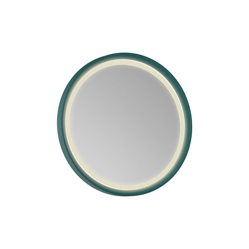 Creavit - Creavit Patara Yuvarlak LED Ayna 60 cm Mat Yeşil
