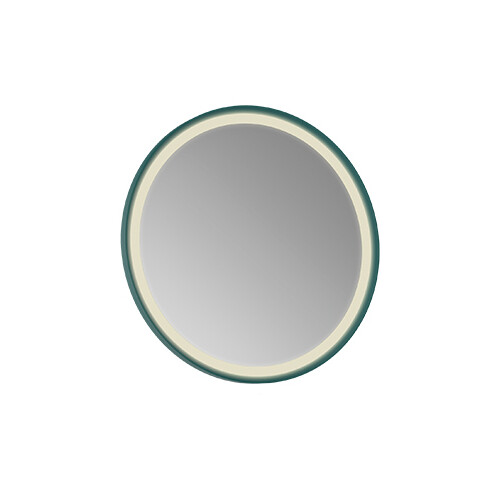 Creavit - Creavit Patara Yuvarlak LED Ayna 85 cm Mat Yeşil