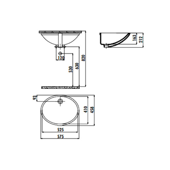 Creavit Tezgah Altı Lavabo 40x52 cm - 2