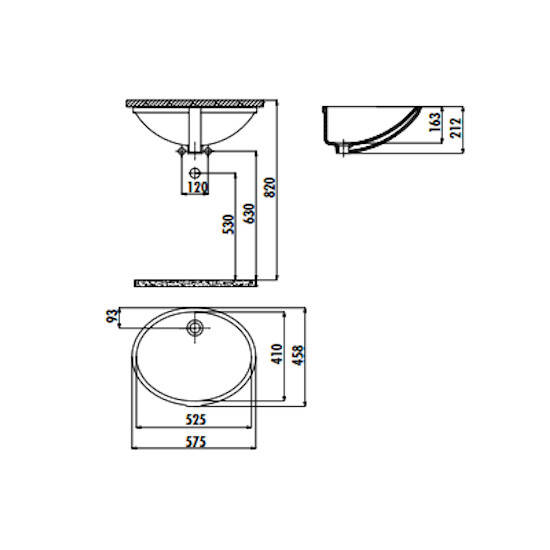 Creavit Tezgah Altı Lavabo 40x52 cm - 2