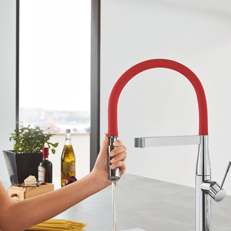 Grohe - GROHE Essence New Professional Mutfak Bataryası Kırmızı