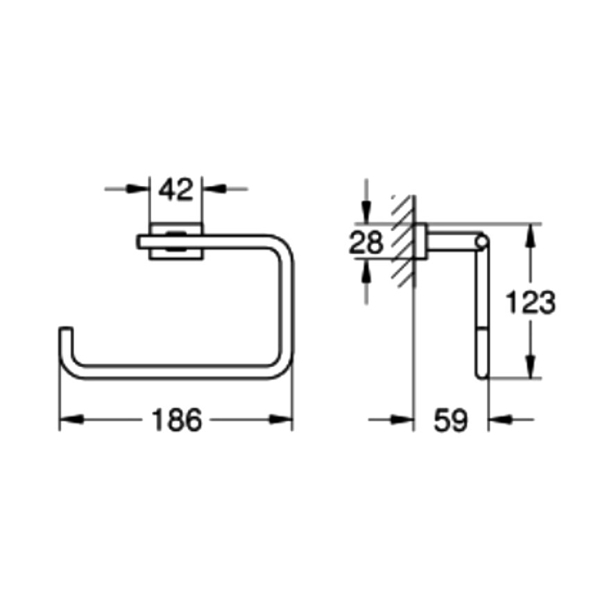 GROHE Essentials Cube Halka Havluluk 40510001 - 2