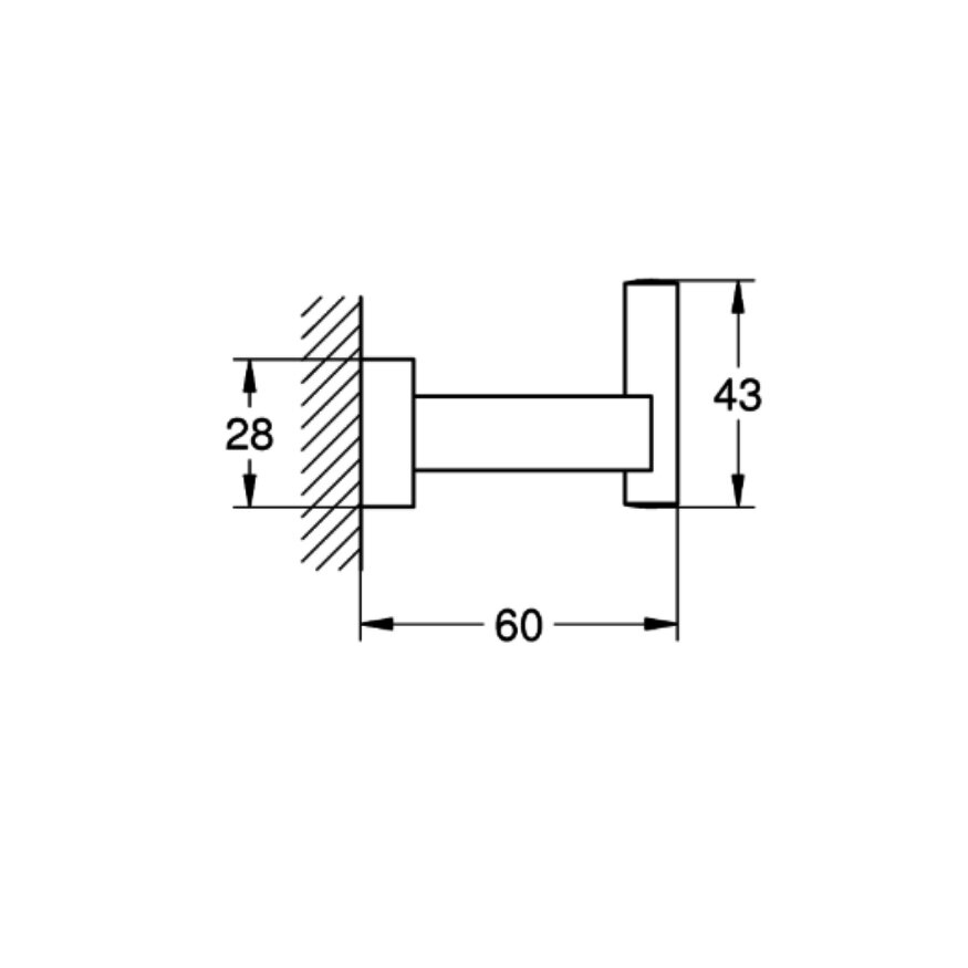 GROHE Essentials Cube Havlu / Bornoz Askısı 40511001 - 2