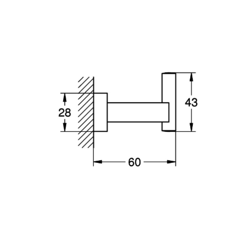 GROHE Essentials Cube Havlu / Bornoz Askısı 40511001 - 2
