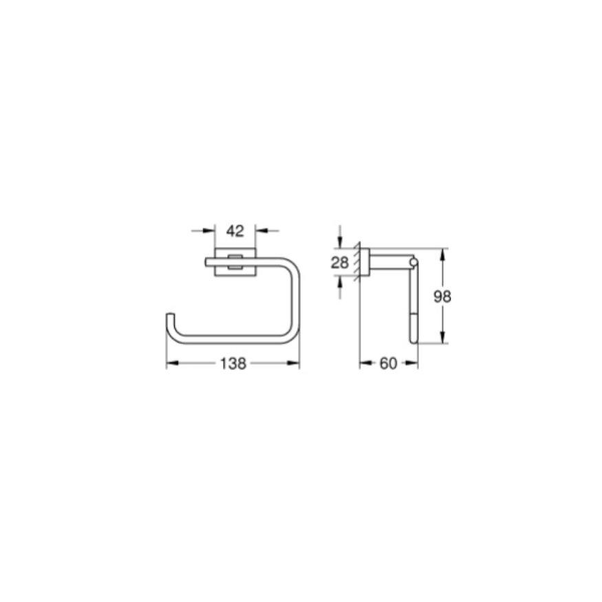 GROHE Essentials Cube Kapaksız Tuvalet Kağıtlığı 40507001 - 2