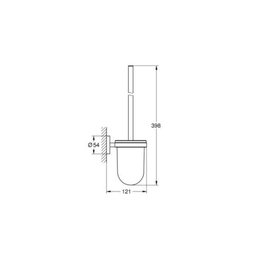 GROHE Essentials Siyah Tuvalet Fırçası 1024682430 - 2