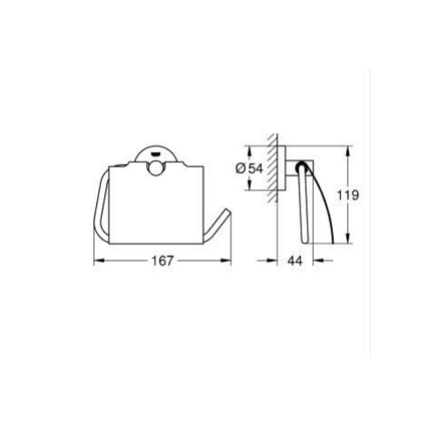 GROHE Essentials Siyah Tuvalet Kağıtlığı 1024652430 - 2