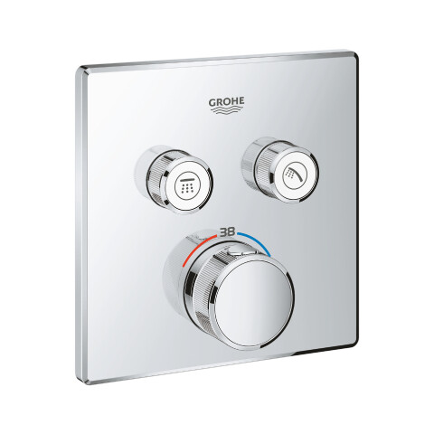 GROHE Grohtherm SmartControl Ankastre Termostatik Duş Bataryası Kare