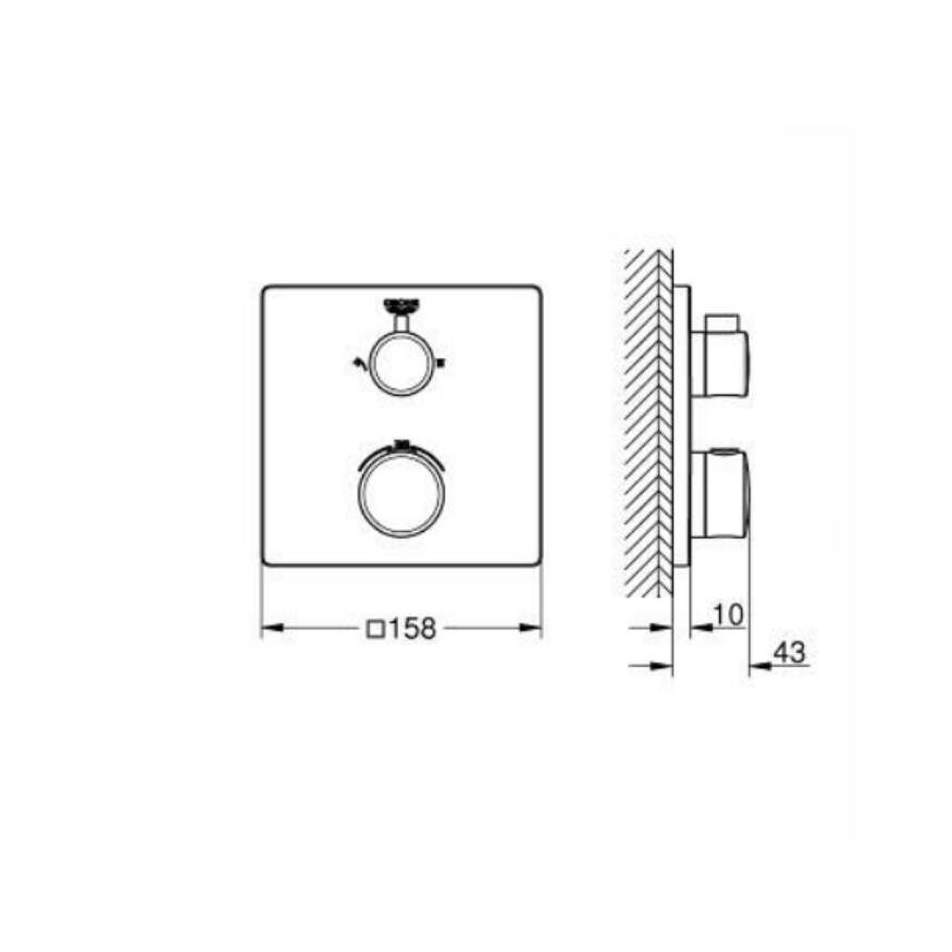 GROHE Grohtherm Termostatik Banyo / Duş Bataryası 1022092430 - 5