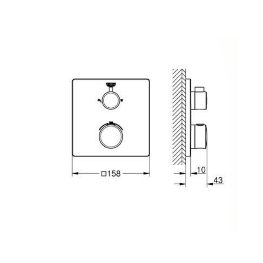 GROHE Grohtherm Termostatik Banyo / Duş Bataryası 24079000 - 2