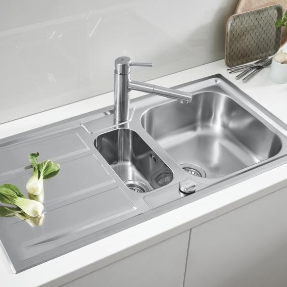 Grohe - GROHE K400+ Damlalıklı Paslanmaz Çelik Eviye 983x513 mm