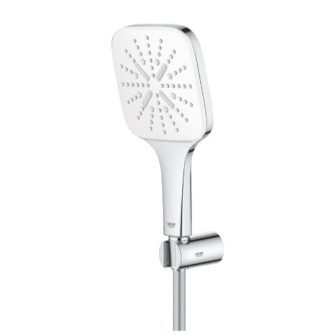 Grohe - GROHE Rainshower SmartActive 130 Cube Duş Seti Ay Beyazı Duş Askılı