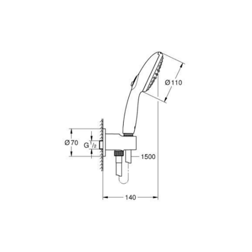 GROHE Tempesta 110 El Duşu Seti 264062433 - 2