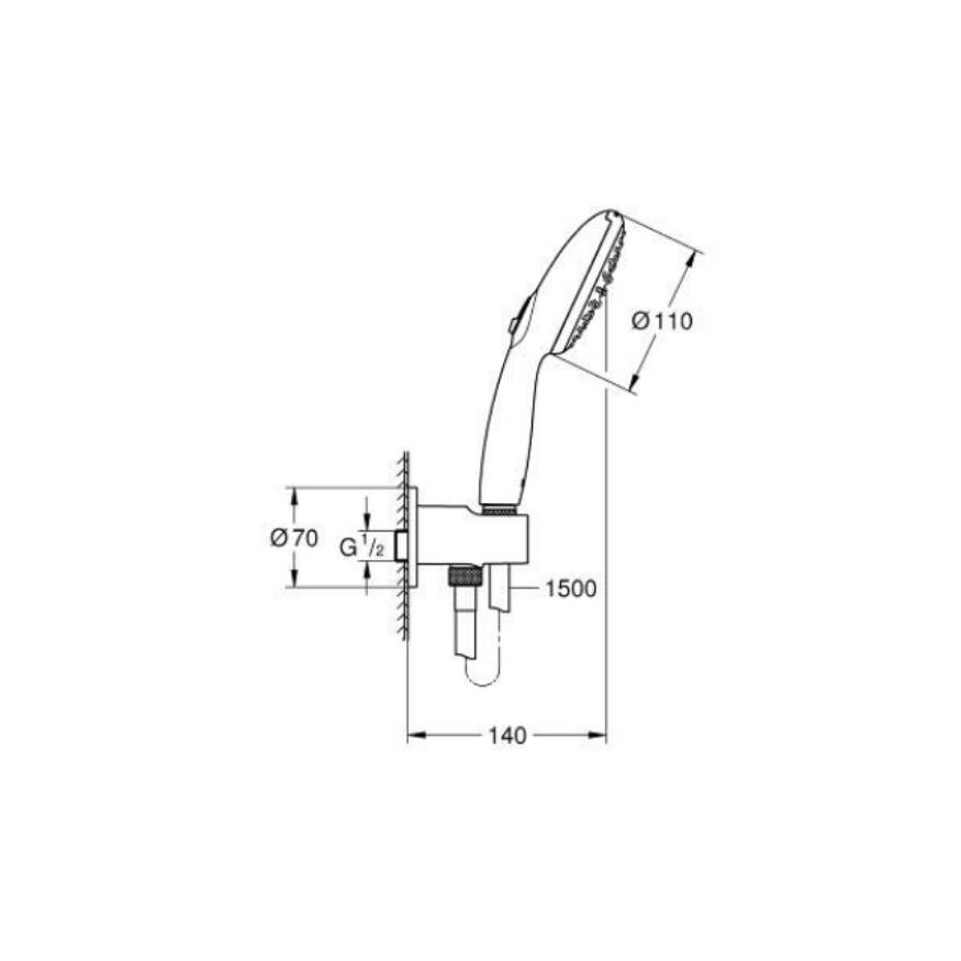 GROHE Tempesta 110 El Duşu Seti 26921003 - 4