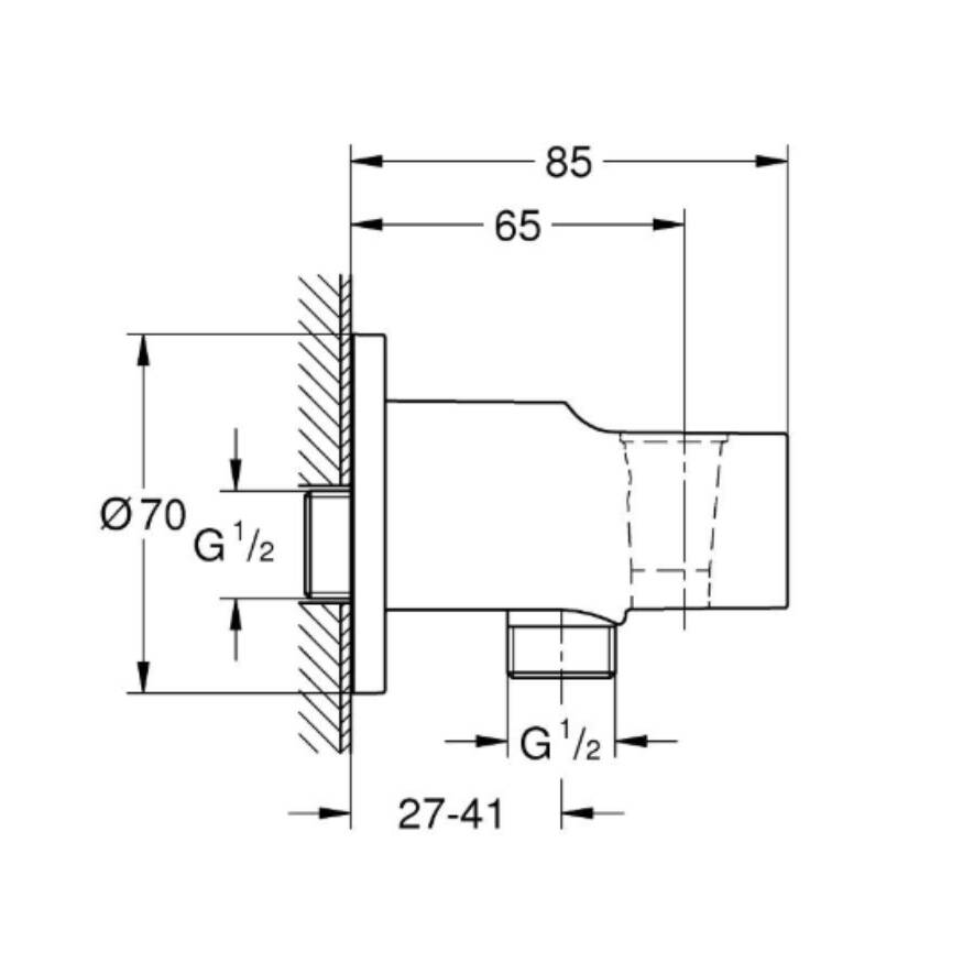 GROHE Tempesta Duş Çıkış Dirseği 28628001 - 3