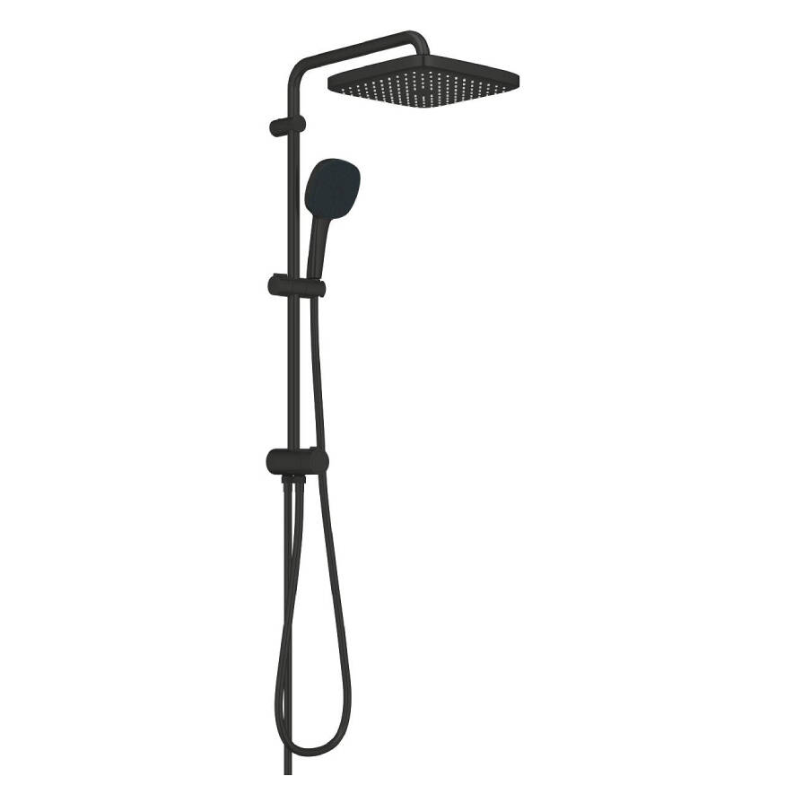 GROHE Tempesta System 250 Cube Duvar Bağlantılı Divertörlü Duş Sistemi Mat Siyah - 1