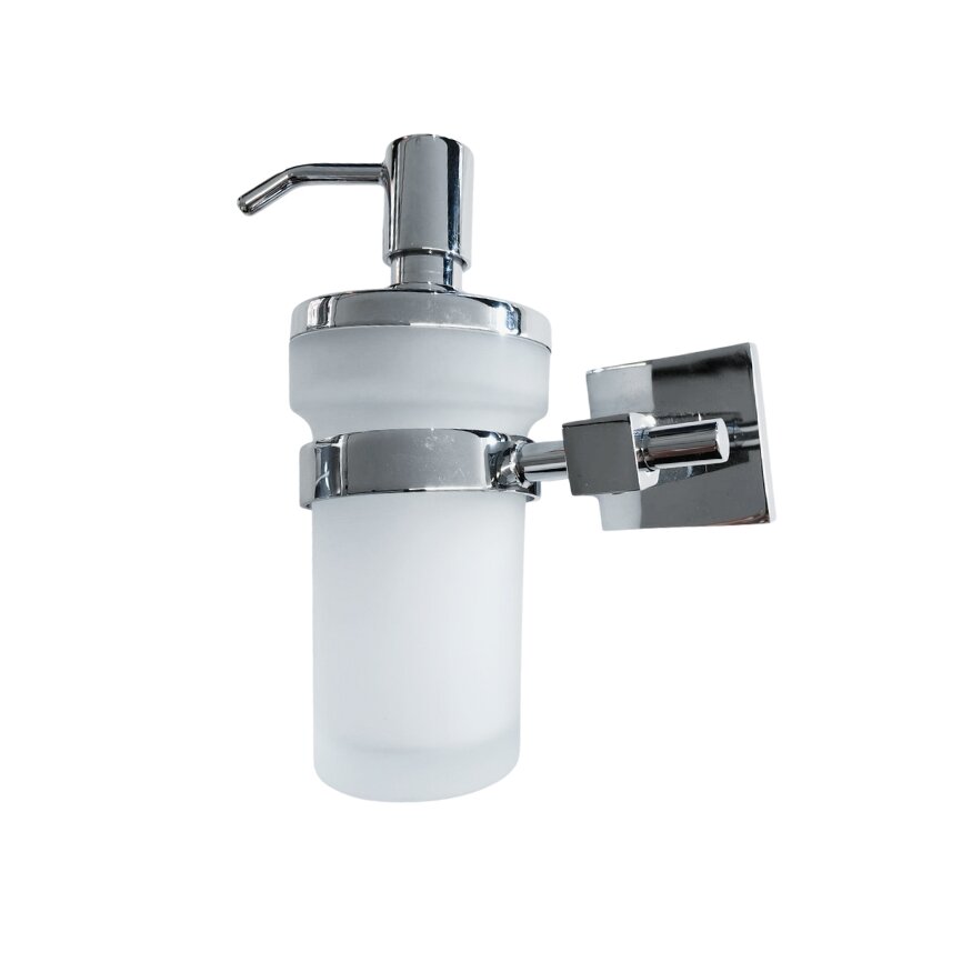 Kare Banyo Çizgi Camlı Sıvı Sabunluk - Kare Banyo