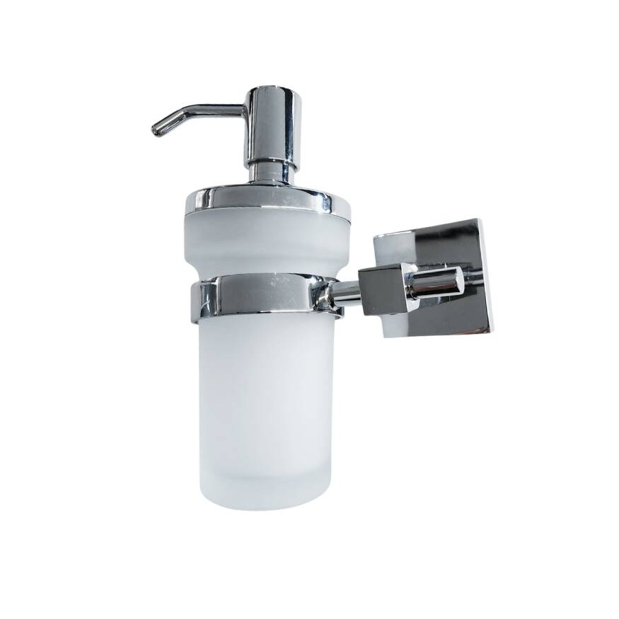 Kare Banyo Çizgi Camlı Sıvı Sabunluk - 1