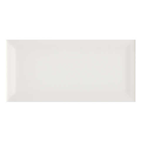 KARO Metro Seramik 10x20 cm Parlak Beyaz Bevelled Duvar Karosu - KARO Metro Seramik
