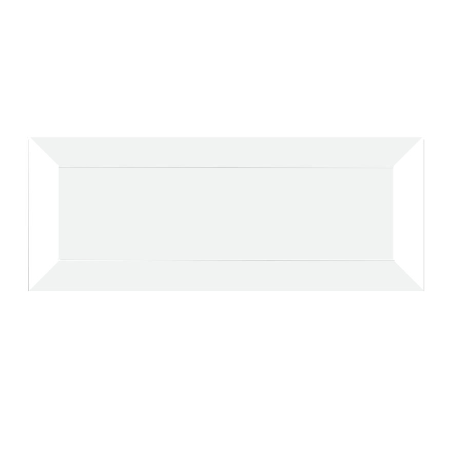 KARO Metro Seramik 10x30 cm Parlak White Bevelled Duvar Karosu - KARO Metro Seramik