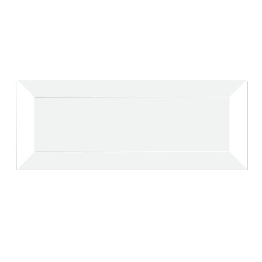KARO Metro Seramik 10x30 cm Parlak White Bevelled Duvar Karosu - 1