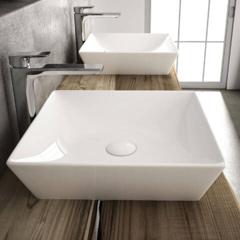 Lucco Decente Tezgah Üstü Lavabo 40 cm Beyaz - 2