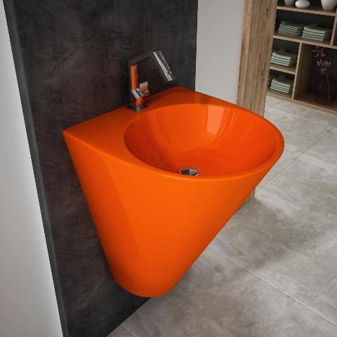 Lucco - Lucco Garcia Monoblok Lavabo 48 cm Turuncu