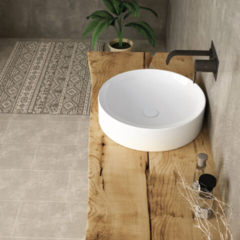 Lucco - Lucco Lucente Tezgah Üstü Lavabo 43 cm Beyaz