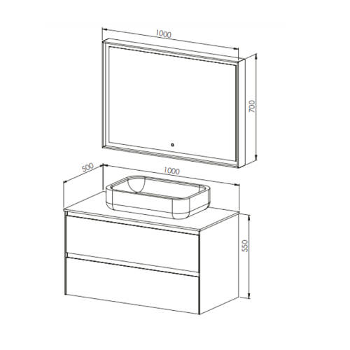 Martat Banyo Fusion 100 cm Banyo Dolabı - 2