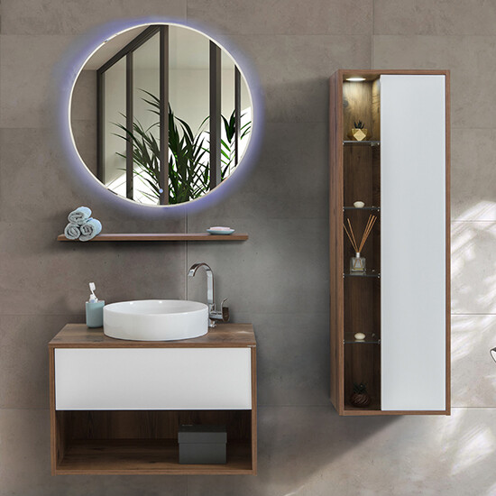 Martat - Martat Banyo Opal 80 cm Banyo Mobilyası Takımı