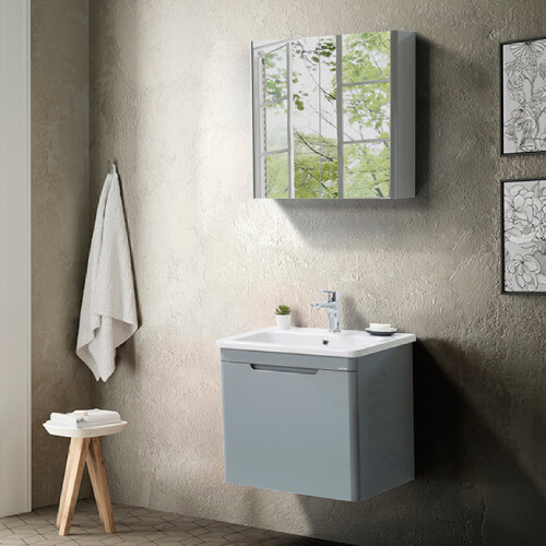 Martat - Martat Banyo Stillo 60 cm Banyo Mobilyası Gri