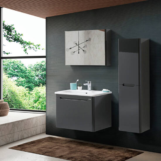 Martat Banyo Stillo 80 cm Banyo Dolabı Antrasit - 1
