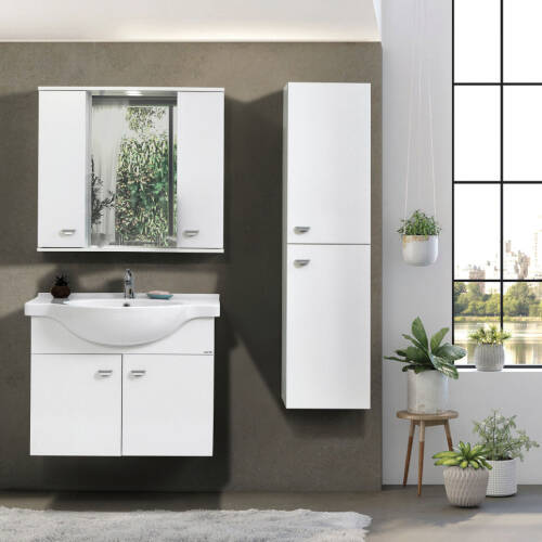 Martat Banyo Ukra 80 cm Banyo Dolabı Beyaz - 1