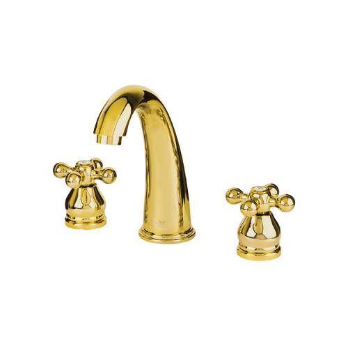 Newarc Nostalgic 3 Delikli Lavabo Bataryası Altın - 1