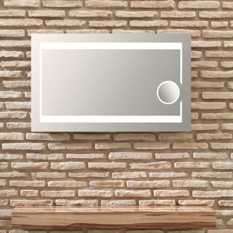 Orka Banyo - Orka LED Işıklı Büyüteçli Galata Ayna 100x60 cm