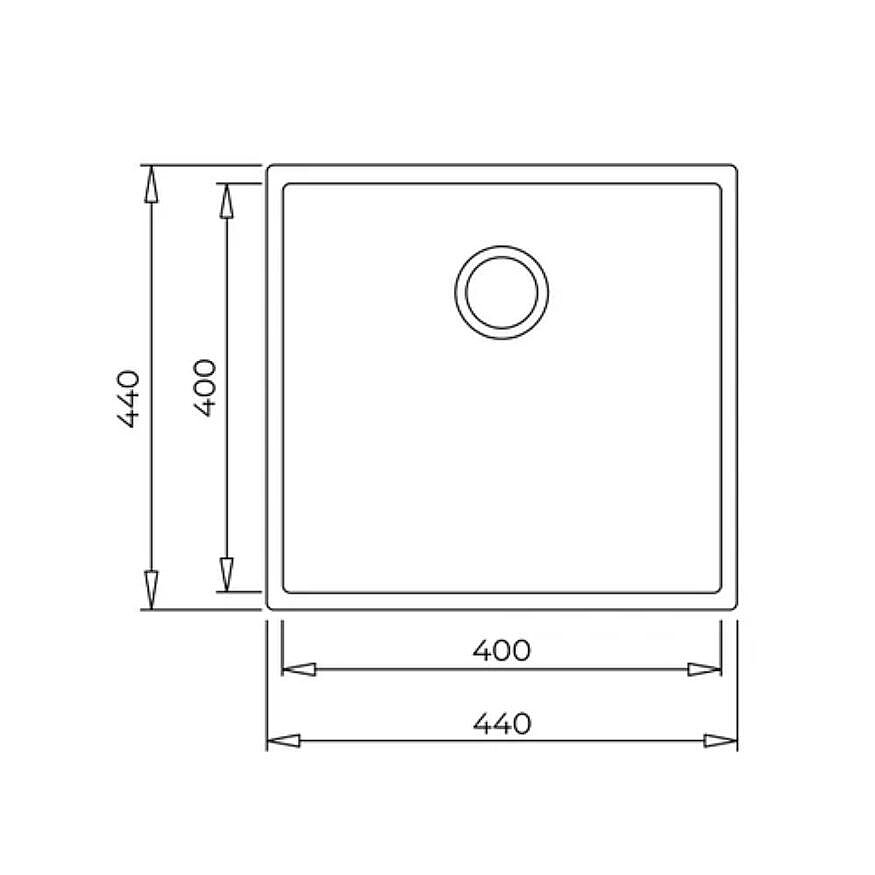 Teka Square 40.40 TG Siyah Tegranit Eviye 115230025 - 2