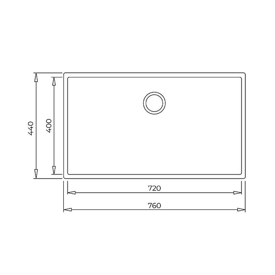Teka Square 72.40 TG Siyah Tegranit Eviye 115230015 - 2